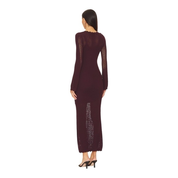 Heartloom Monroe Maxi Knit Dress Long Sleeves in Coco - Picture 2 of 10